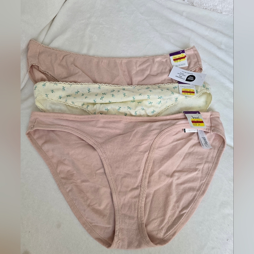 NWT Bundle Of 3 Charter Club/Jenni Cotton Briefs Size XXL